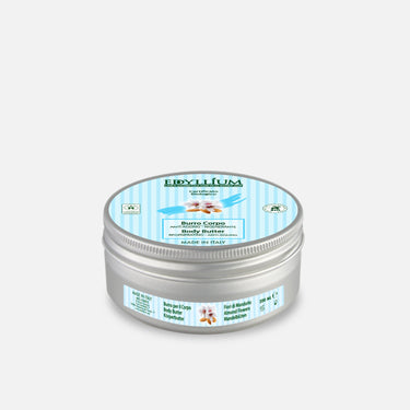 Edyllium Burro corpo rilassante, rigenerante ed idratante con Olio di Oliva Dop Garda, Aloe Vera, Olio di Cocco, Burro di Cacao, Estratto di Mandorle Dolci.
